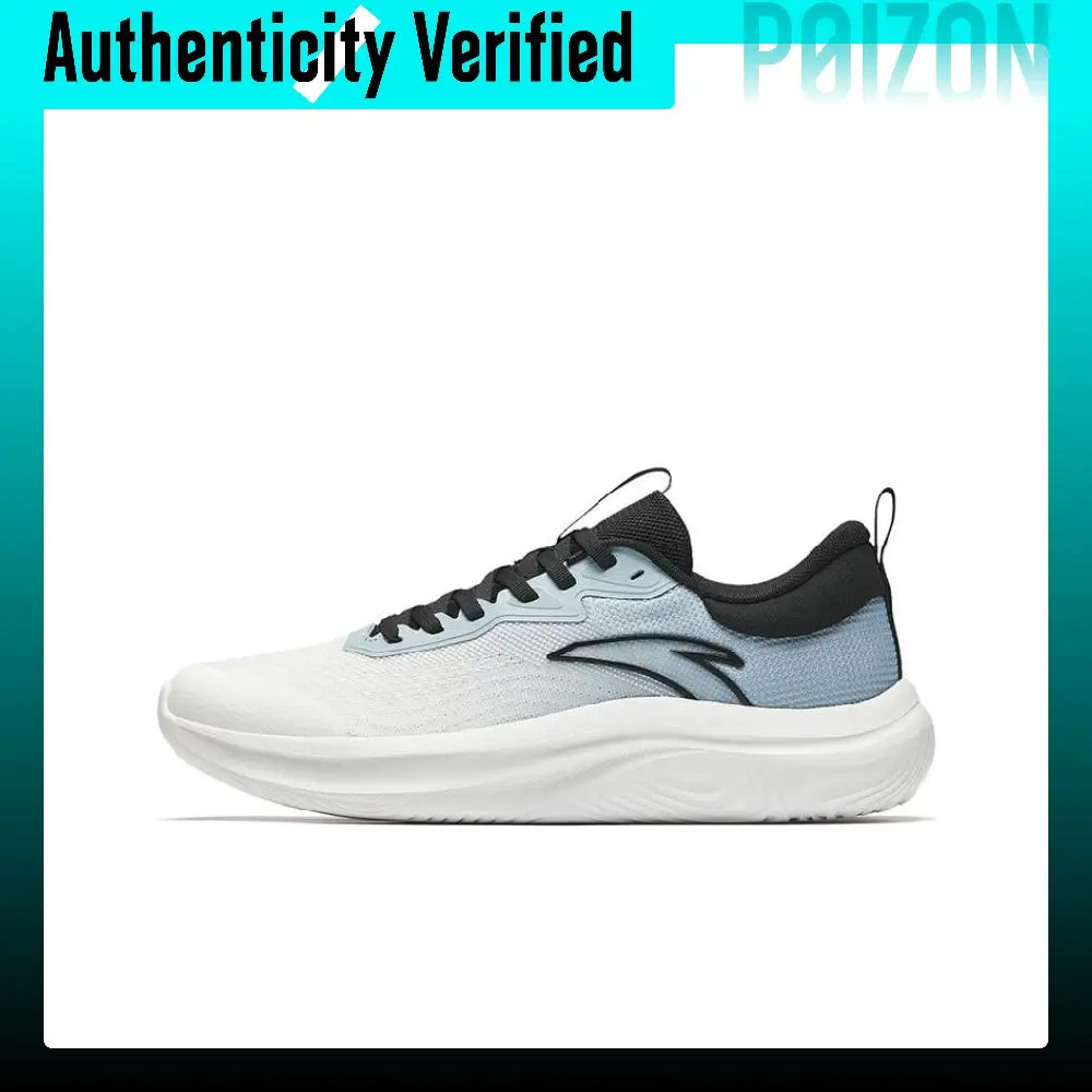 Anta Fabric Breathable And Lightweight Low top Casual Running Shoes Men's White Black Blue 112437761R-4