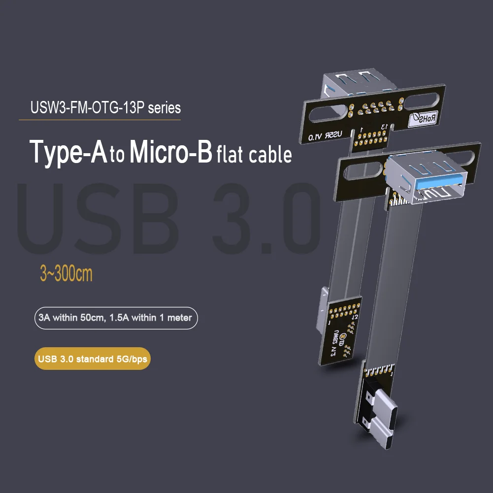 Otg Micro B Usb 3.0 Adapter Otg Kabel Voor Intel Up Board Pi 4 Gps Development Board Industriële Camera Hard disk Box Micro-B Otg