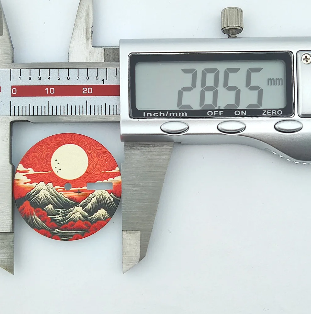 NH35 Dial 28.5mm Dial Red Sunset Series Dial NH36 Dial High-Quality Dial Suitable For NH35/36 4R6R7S Movement Custom LOGO