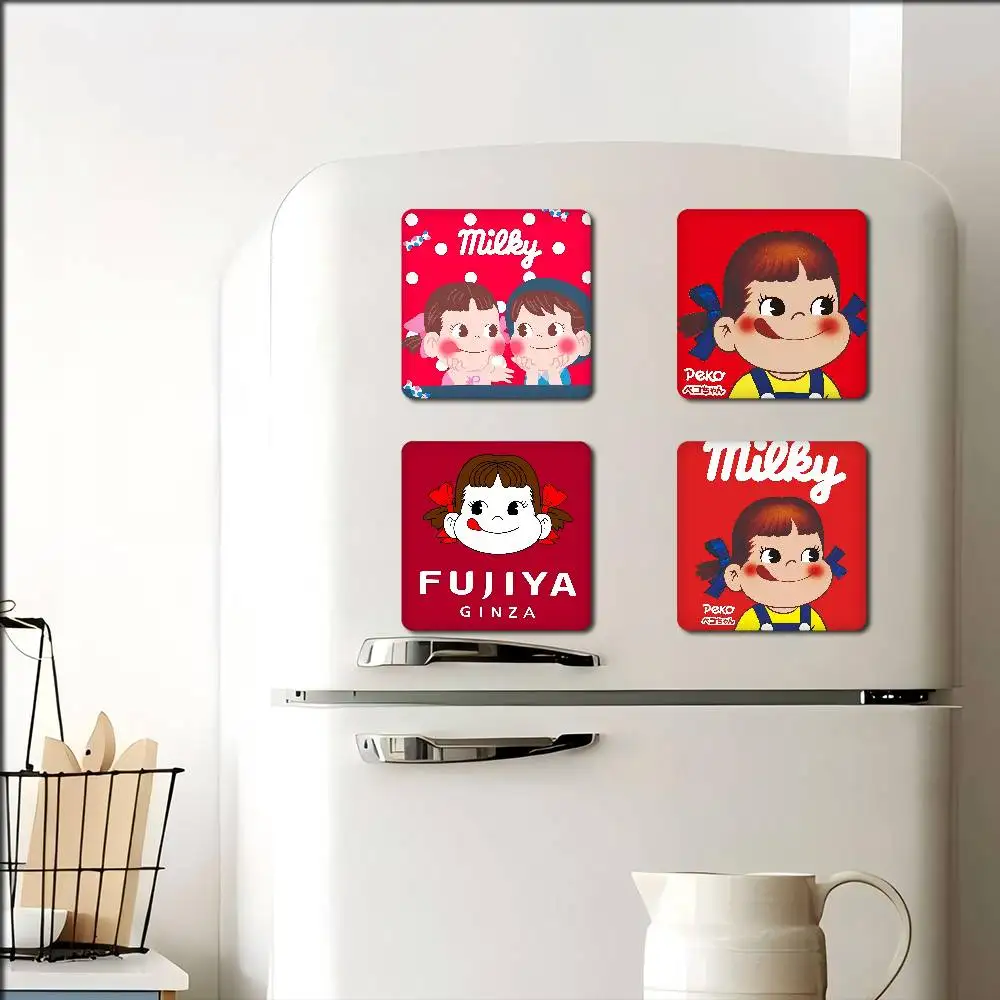 CUTE M-Milky P-Peko-chan 1 قطعة مغناطيس الثلاجة شخصية المغناطيسي دائم البلاستيك مربع الصورة سطح مغناطيس الثلاجة #2