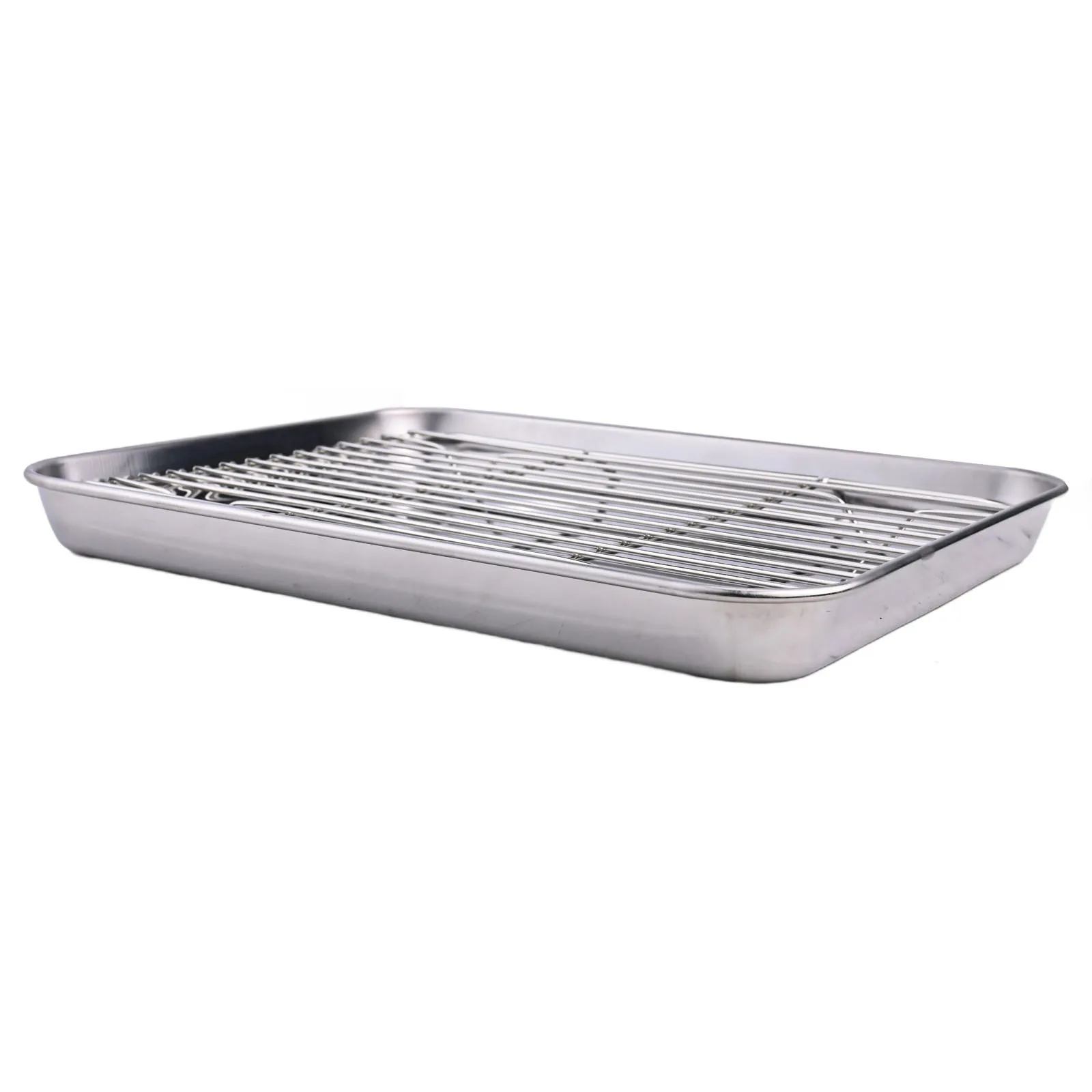 Stainless Steel For Baking Sheet and Cooling Rack Set for All Cooking Needs 430 18/0 Material Full Sides Design