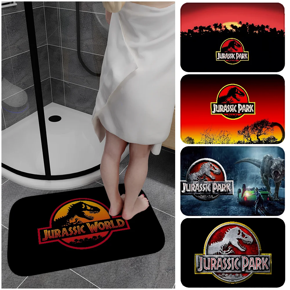 

3D Cartoon J-Jurassic P-Park Dinosaur Bathroom Mat Kid Room Bedroom Decoration Balcony Anti-Slip Doormat Living Room Welcome Rug