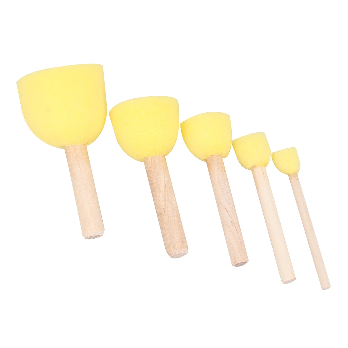 

15Pcs Sponge Painting Brush Wooden Handle Drawing Brush Kids Graffiti DIY Painting Set for Kids Children