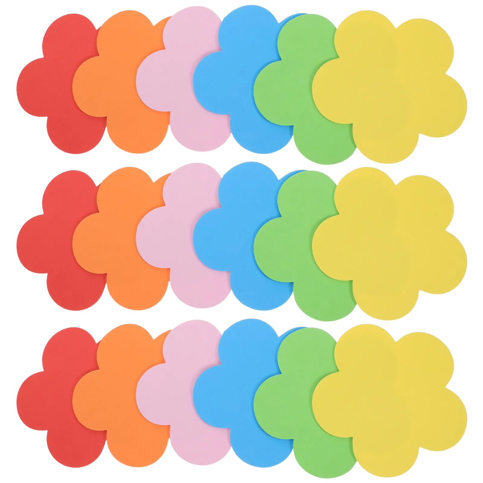 72Pcs Flower Cutouts Bright Colorful Foam Shapes Foam Flower Cut Outs Classroom Back to School Decoration Bulletin Board Craft