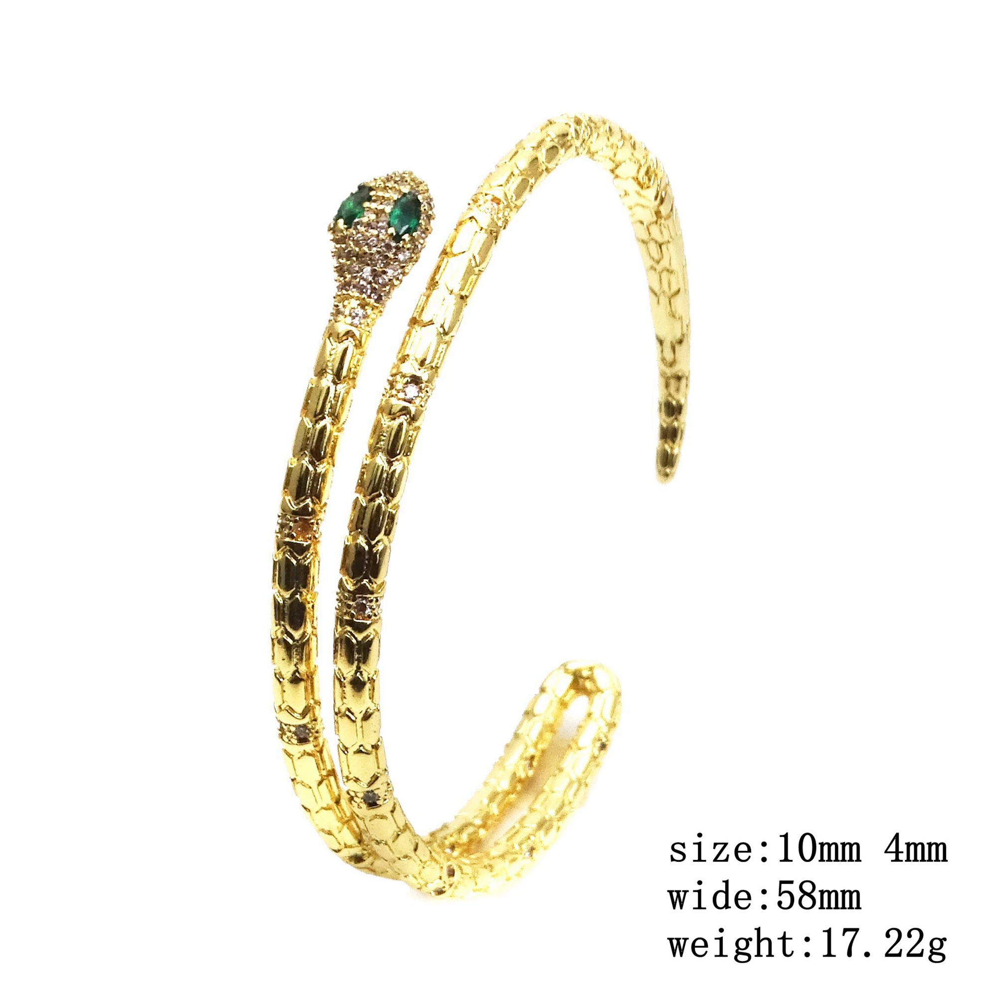 Personality serpentine cuff bracelet  for women wave Minimalist snake spirit openning Bangles Ladies Fashion jewelry