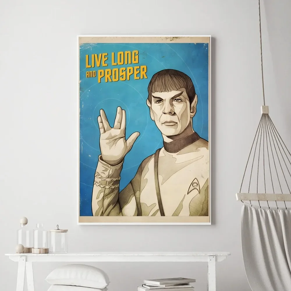 Classic Movie S-Star T-Trek Poster stampe Vintage Art Home Painting bagno cucina Bar accessori Wall Sticker Small Size