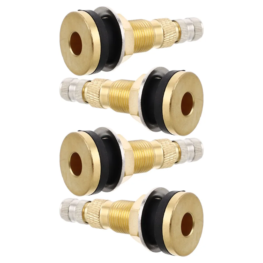 

4pcs Copper Tire Valve Stems for Tubeless Tires Heavy Duty Air Valves Tractor Loader Agricultural Vehicles Inflation Leak