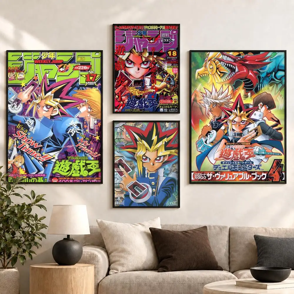 Yu-Gi-Oh Anime Card Battle Fantasy Nostalgic Collection Poster Aesthetic Art Print for Bedroom & Living Room Decor, Unframed