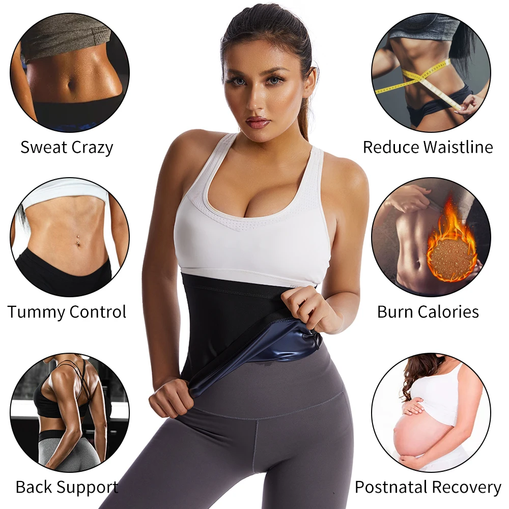 Women Waist Trainer Corset Trimmer Sauna Slimming Belt Workout Body Shaper Sport Girdle Belly Sweat Band For Weight Loss Fajas