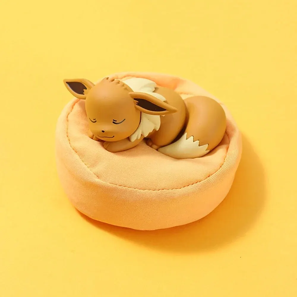 Original Pokémon Anime Pikachu Snorlax EEVEE Sleeping Cute Kawaii Car Decoration Jewelry Handpiece Ornament Toys Christmas Gift