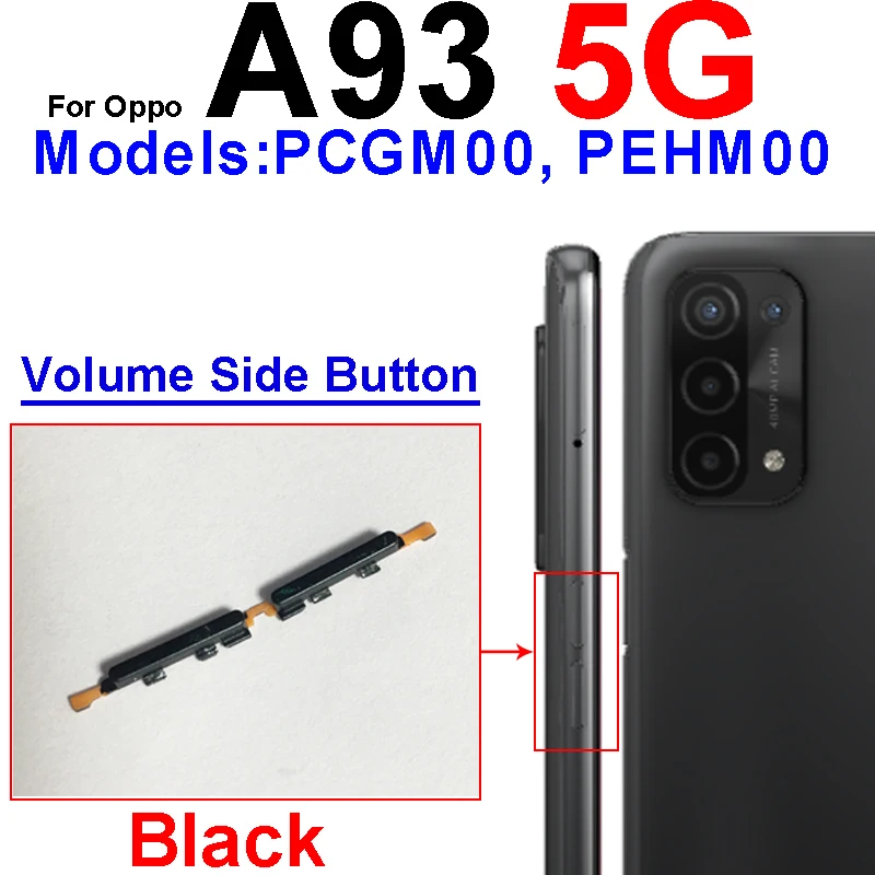 Power Volume Button For OPPO A93 A94 A95 4G 5G On OFF Power Button Up Down Volume Sound Side Keys Flex Cable Parts image 4