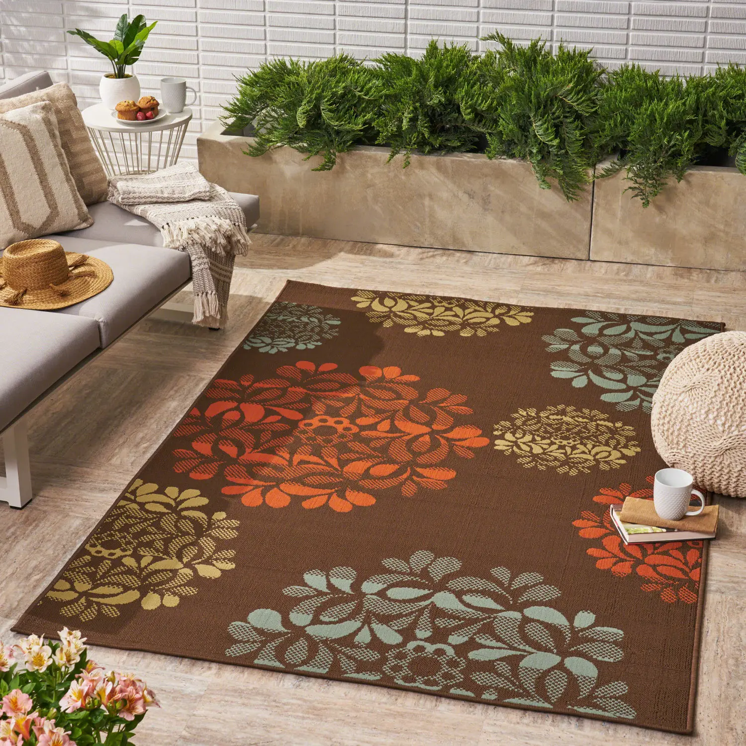 

"MONTEGO 2635N 5'3" X 7'6" Indoor Outdoor Area Rug for Patio, Living Room & Kitchen"