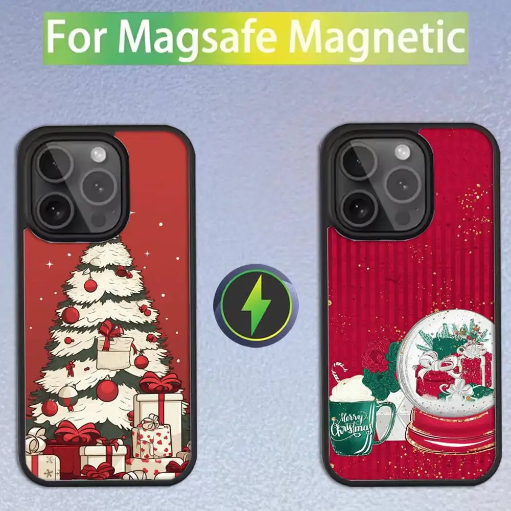 

Christmas Tree Girl Gift Phone Case For iPhone 16,15,14,13,12,11,Pro,Max,Plus,Mini,SE Magsafe Magnetic Wireless Charging