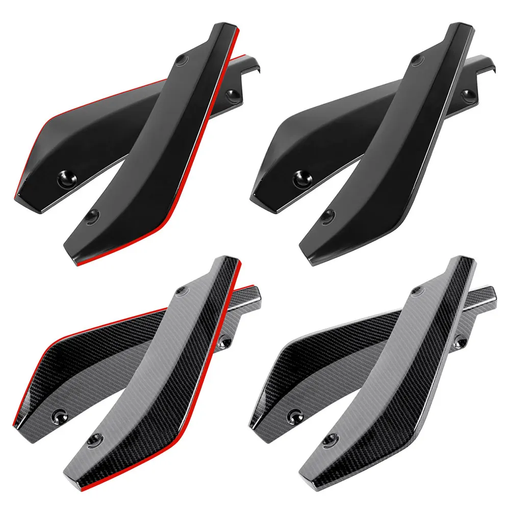 سيارة خدش حامي الجنيحات الجانب تنورة تمديد 2 قطعة العالمي سيارة الجبهة المصد الخلفي قطاع الشفاه المفسد الناشر الفاصل #1