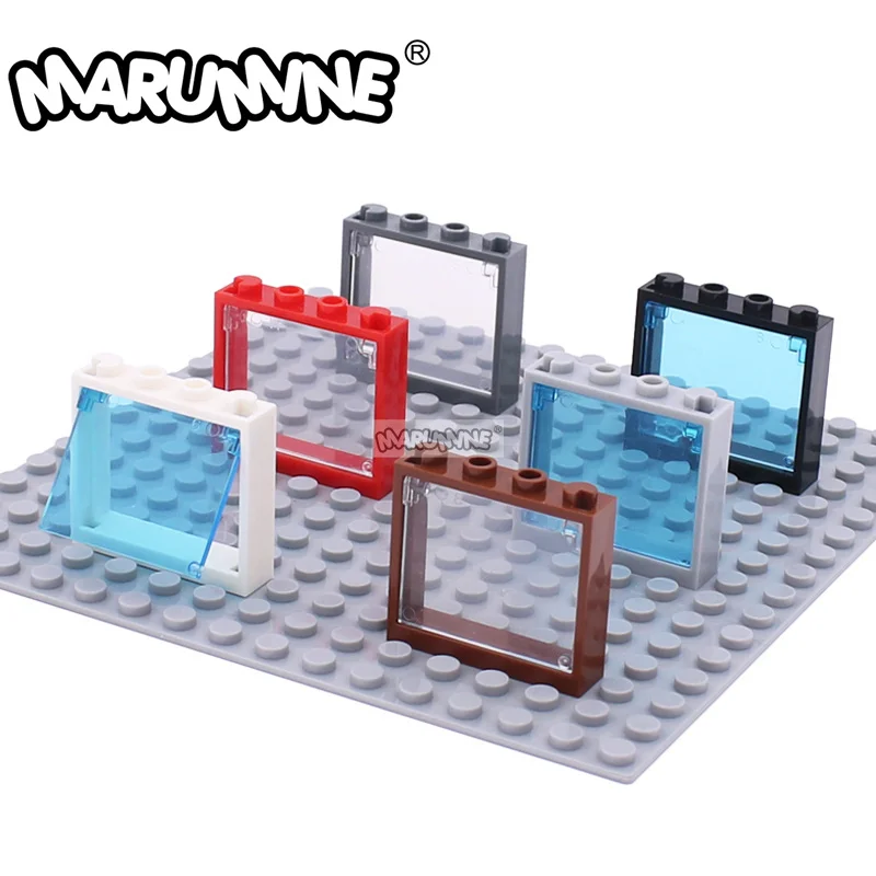 Marumine 60603 Glass 1 x 4 x 3 Opening For Window No Shutter Tabs 60594 Blocks For Architecture Model Building Kits Toy Gift