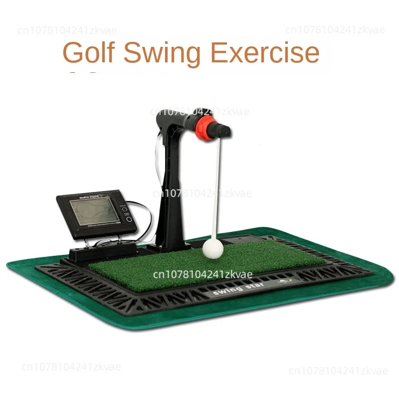 Indoor Digital Swing Practice Golf Swing Exerciser Trainer with English Panel Digital Screen & Auxiliary Voice Elite