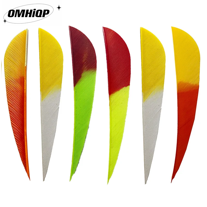 50Pcs 4Inch Archery Fletches Feather Arrow Fletching Natural Turkey Feathers Traditional Arrow Archry Fletches  DIY Accessories