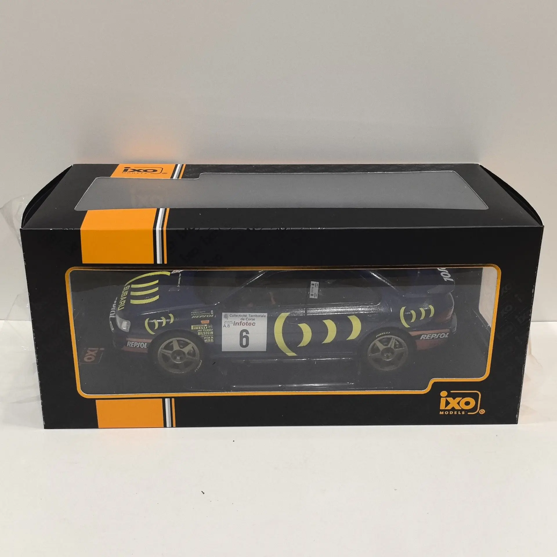 Lackfehler und -defekte bei Diecast IXO 1/18 Maßstab IMPREZA #   6 1995 Rallye-Auto R2 Legierungsautomodell