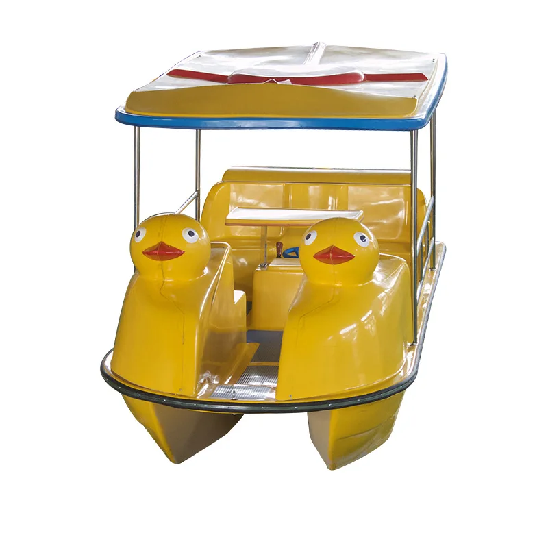 

Deluxe double deck 4person self drainage electric boat, park scenic sightseeing boat
