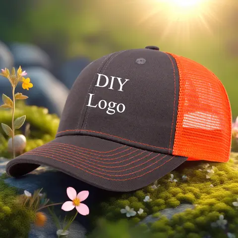 Customized Logo Color Matching Breathable Mesh Baseball Cap Spring and Summer Sunshade Men and Women Adjustable Truck Driver Hat