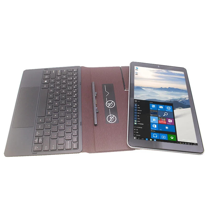 10.1 Polegada tablet windows 10 com teclado de encaixe 2gb + 32gb intel z8350 32 bits quad core 1280x800 ips 1 * porta usb 3.0 mini hdmi