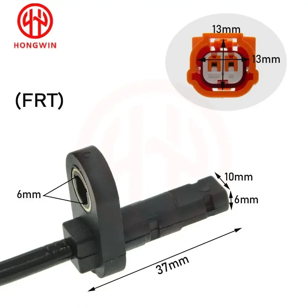 2PCS Front Left Right Wheel Speed ABS Sensor OEM 57450-SDC-013 57455-SDC-013 For Honda	Accord(Euro/CL7,CL9) 2003–2008 Acura TSX