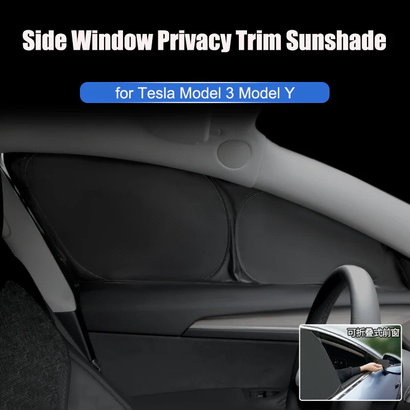 Side Window Sunshade for Tesla Model Y 2024 Privacy Front Rear Windshield Window Shield Screen Sun Visor Camping Sun Shade Cover