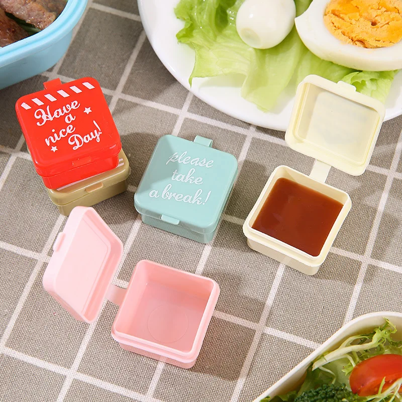 Cartoon Sauce Bottle Mini Bento Box Animal Friend Soy Sauce Box Tomato Sauce Honey Salad Sauce Container Bento Box Accessories