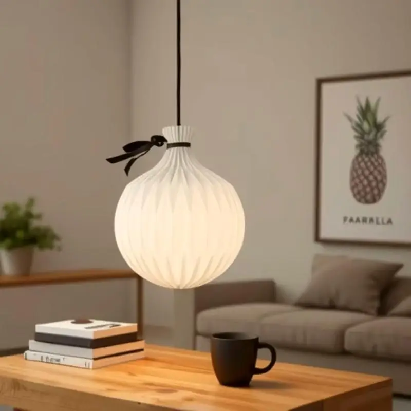 

Nordic simple modern personalized origami chandelier living dining room study chandelier creative homestay decoration lampshade