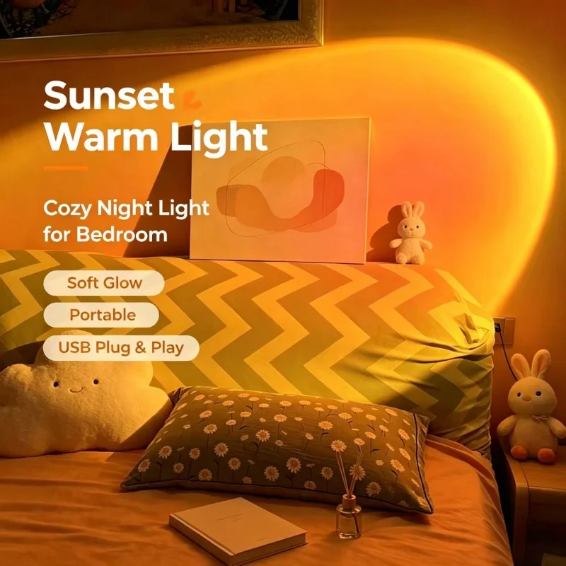 Sunset evening light bedroom home must-have projector ambience light photo flash light car home bedroom living room study room u
