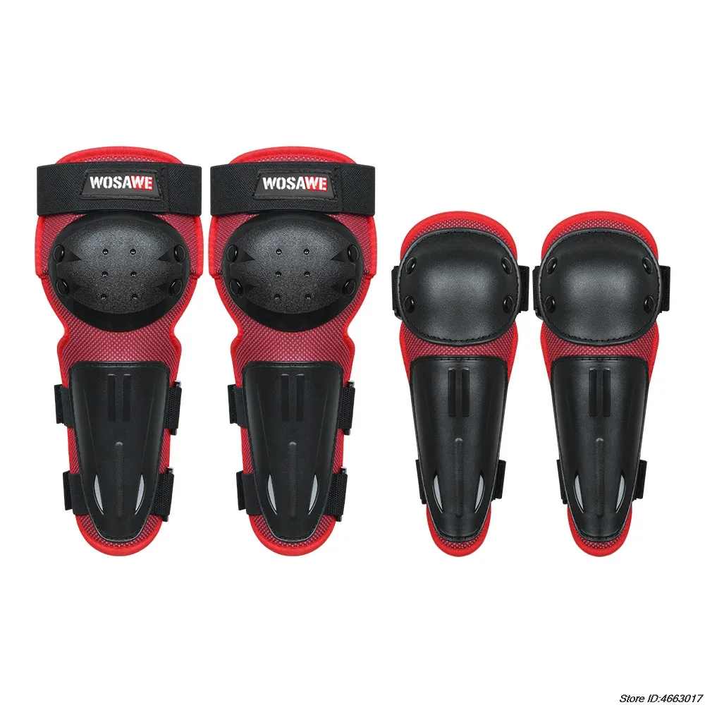WOSAWE Children's Motorcycle Knee Pads Motocross Off-road Knee Pads Moto Elbow Brace Support MTB Ski Kneepads