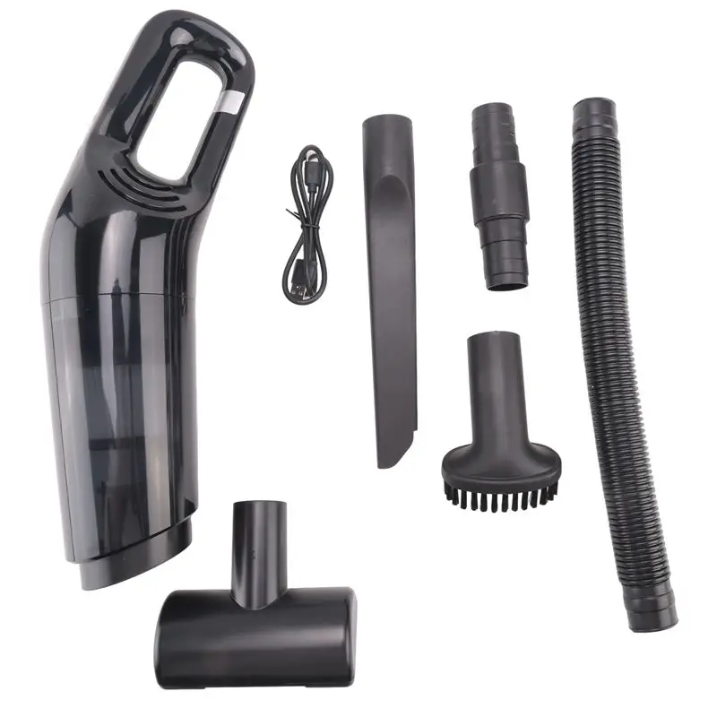 AS94-Hand Held Vacuum Cleaner Cordless Portable Handheld Vacuum Rechargeable Small Car Vacuum ABS Black With 120W High Power