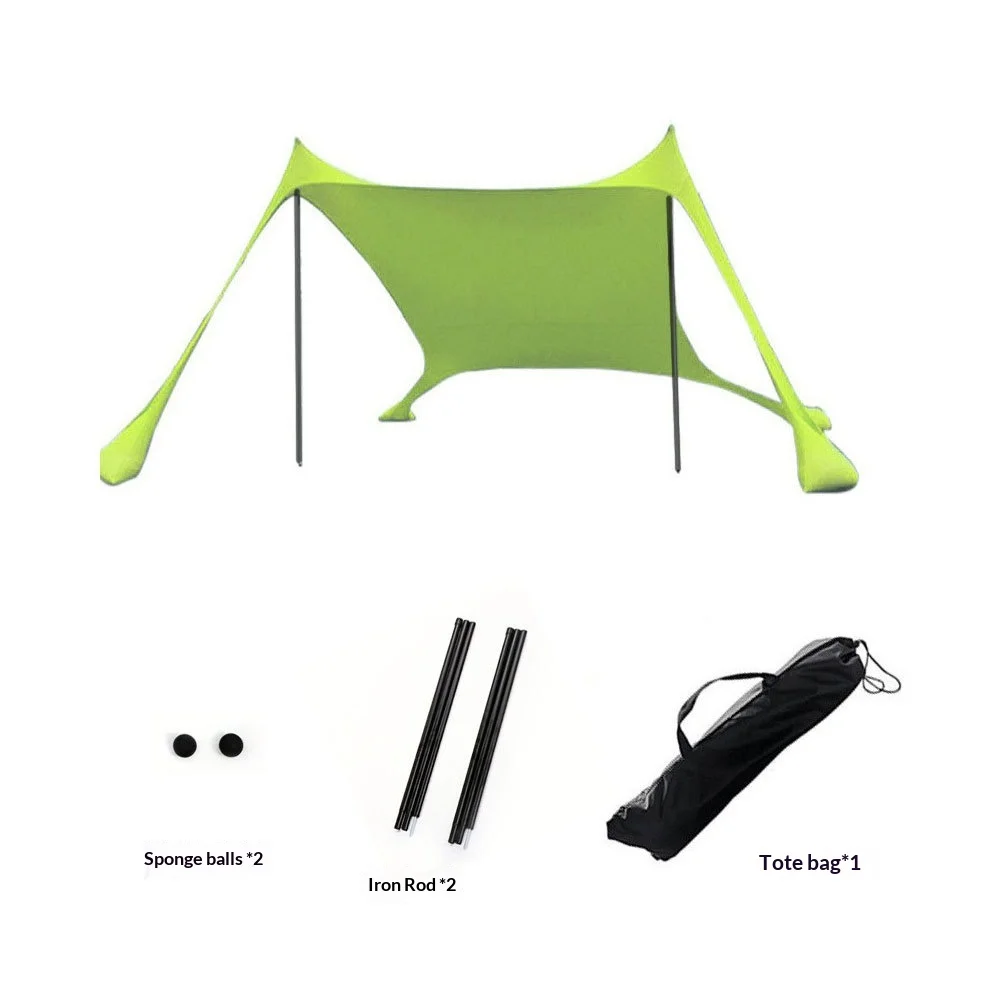 Home Beach Awning Outdoor Camping Sun Shade UV Protection Portable Windproof Beach Canopy with Storage Bag Camping Accessories image 3