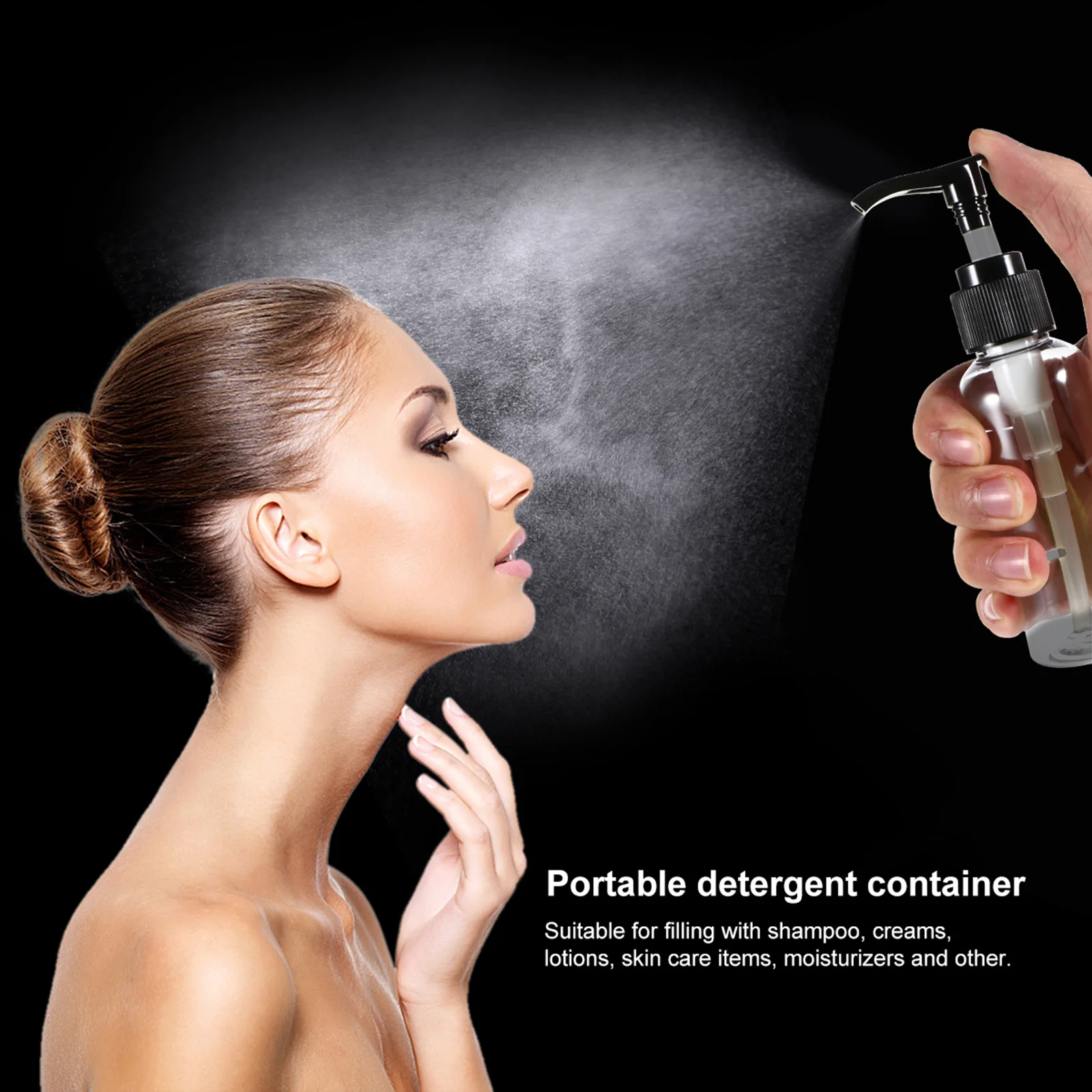 

6pcs 100Ml Lotion Pump Bottle Portable Travel Dispenser For Cream Shampoo Moisturizer Refillable Empty Container Toiletries