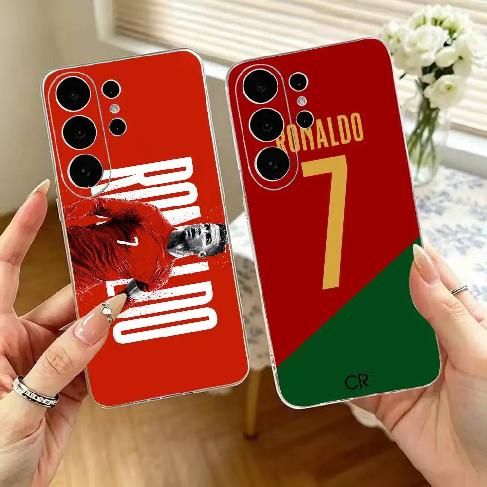 Famous football players C-CR7 Phone Case Silicone Soft for Samsung S25,S24,S21,S22,S23,S30,Ultra,S20,Plus,Note,10Cover