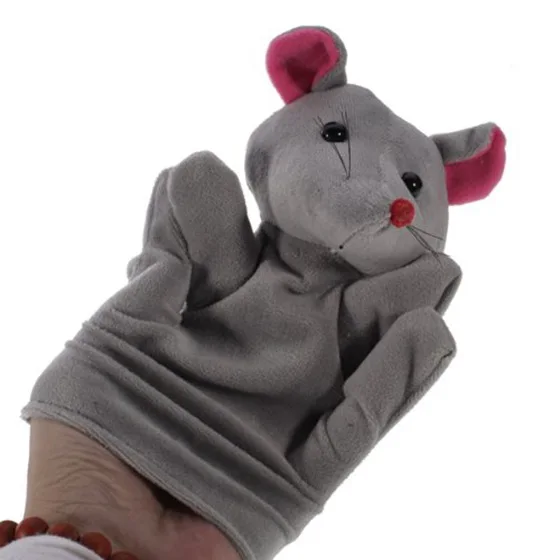 Grey Mouse Hand Puppet Finger Puppets