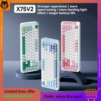 MCHOSE X75 V2 Customized mechanical keyboard wireless bluetooth Tri-Mode Ergonomics Gasket Structure Full Key Hot Plug Laptop