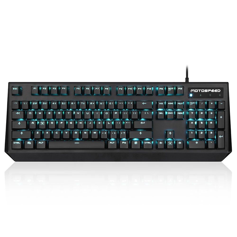 Gaming Mechanical Keyboard Motospeed CK95 Wried 104 Keys Keyboard  LED Backlit Computer Keypad Black Brown Switch For PC Laptop