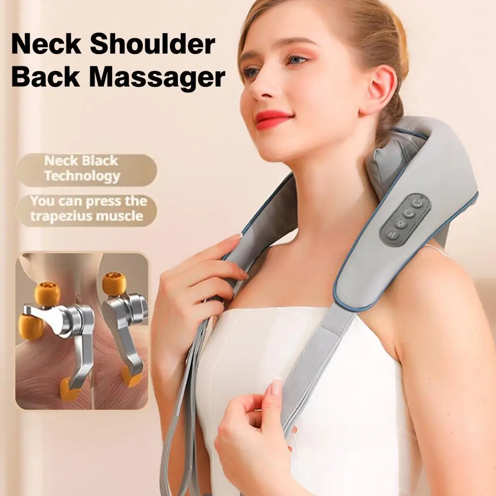 

26 Вт массажер для шеи и плеч, беспроводной массажер для плеч и спины, шаль-трапеция для шеи, шейного отдела Masajeador