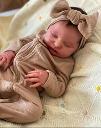 Silicone Baby Dolls Already Painted Finished Reborn Baby Doll Sleeping Baby Doll 3D Skin Visible Veins Surprise Gift for Child