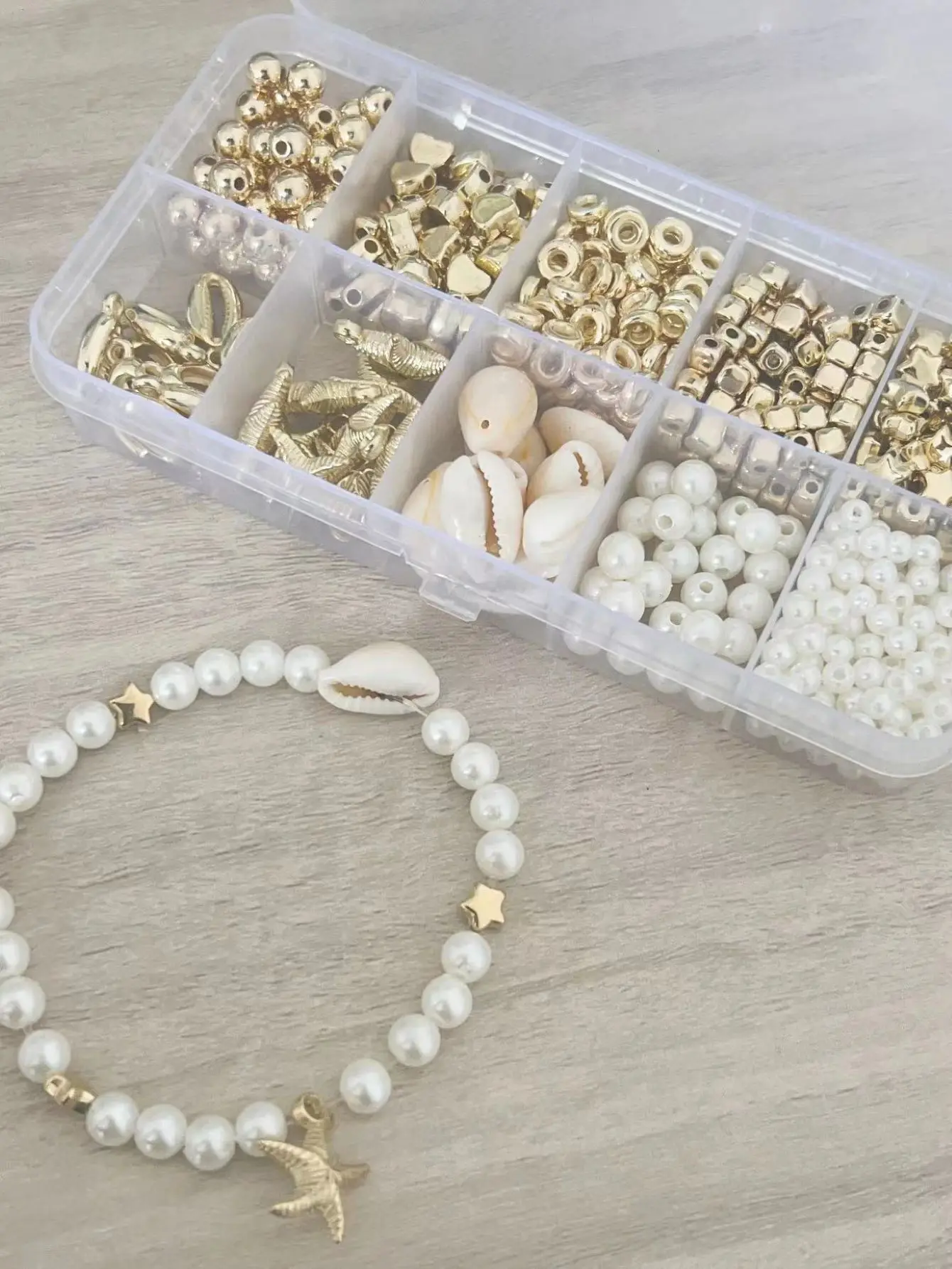 حبات مطلية بالذهب ccb ، لؤلؤ تقليد ، صدف لصناعة الحلي ، إكسسوارات الأساور والقلادات ، من من من من نوع ccb #3