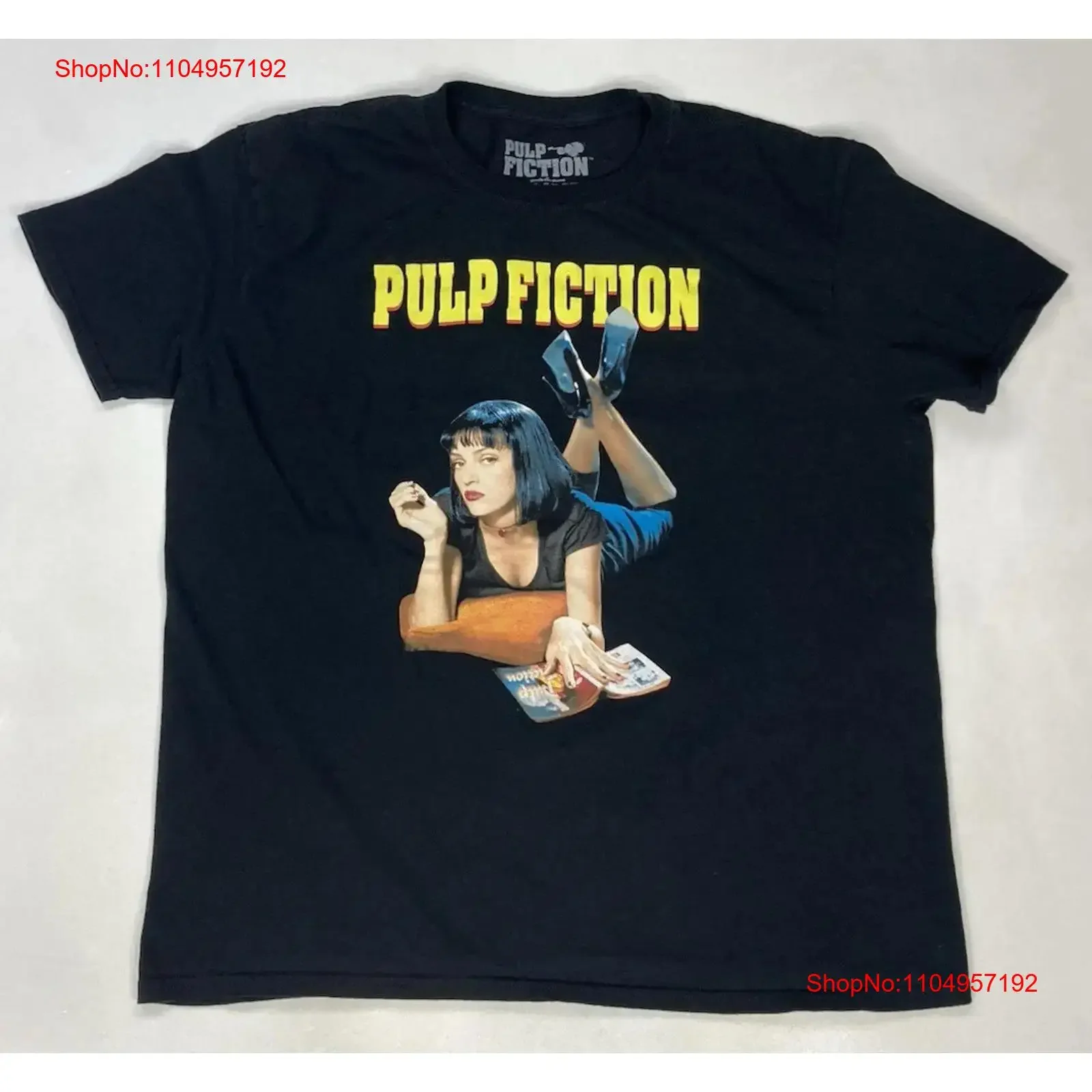 

Pulp Fiction Movie Retro T shirt Men XL Black vintage Washed Unisex graphic Comfortable Breathable Stylish Soft Casual homme