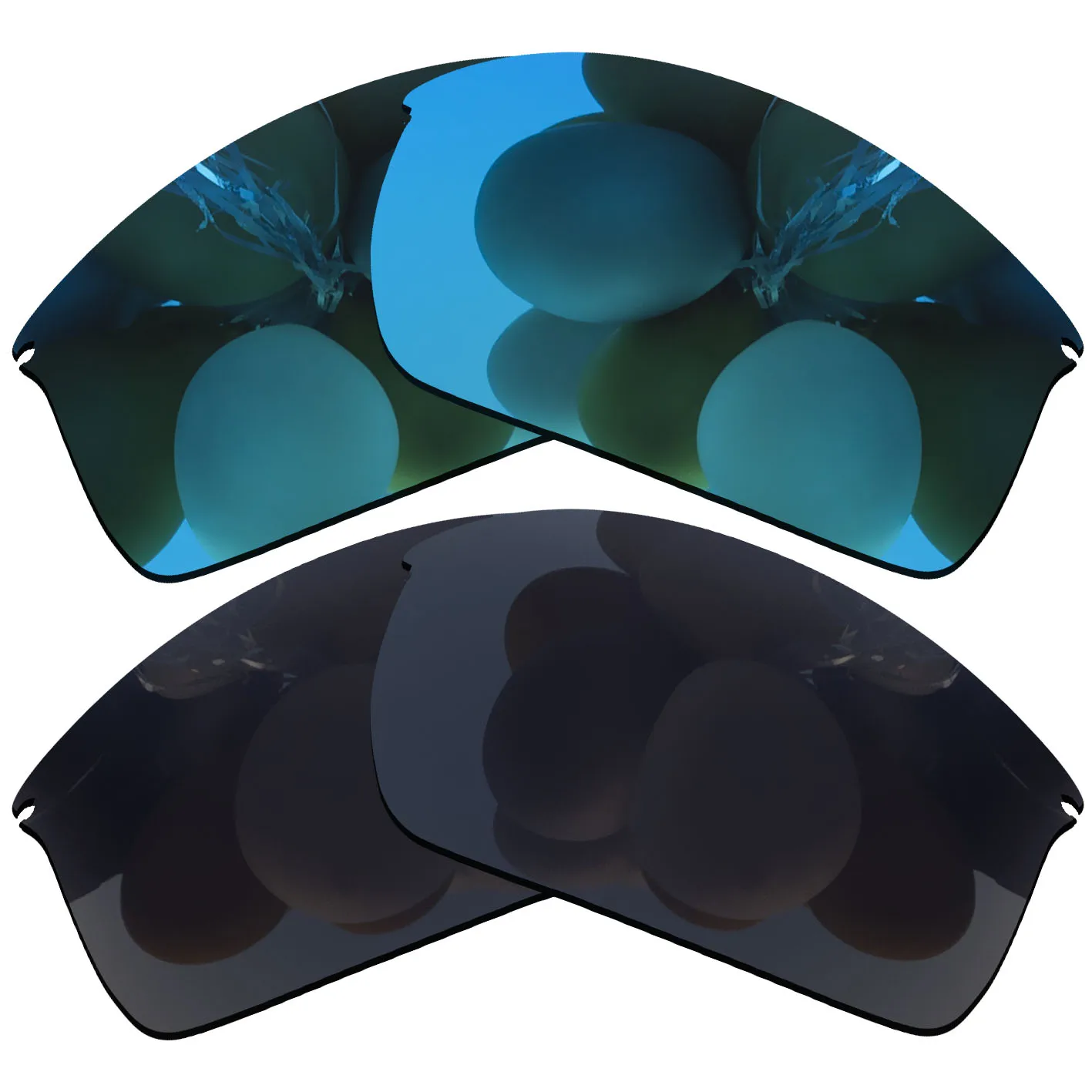 

Sky Blue&Grey Black Lenses Replacement For-Oakley Wiretap Polarized Sunglasses