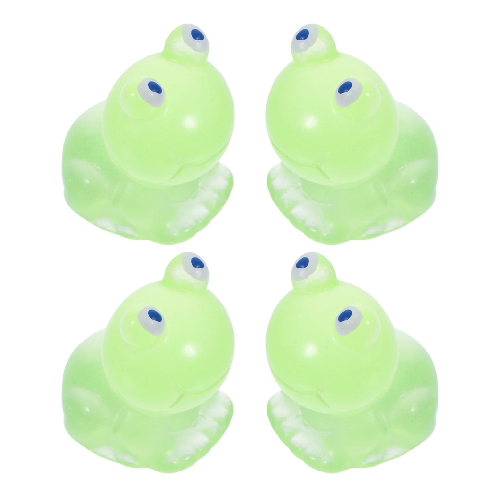 

4 Pcs Frog Figurines Adorable Resin Miniatures Fish Tank Desk Decor Toy Frogs Lifelike Design Tiny Animals