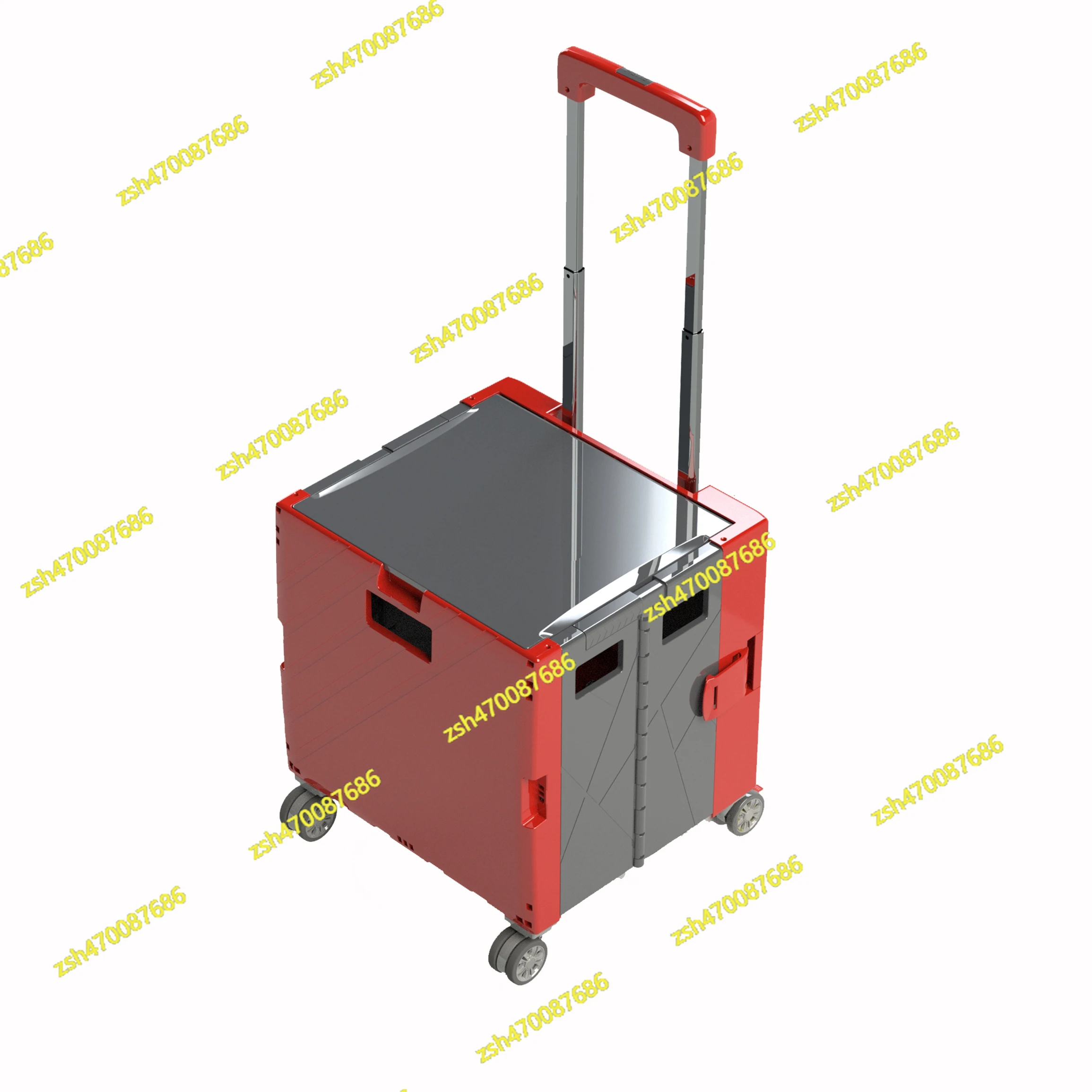 

Heavy mobile plastic smart box Foldable plastic shopping cart Foldable shopping cart Smart cart with handle