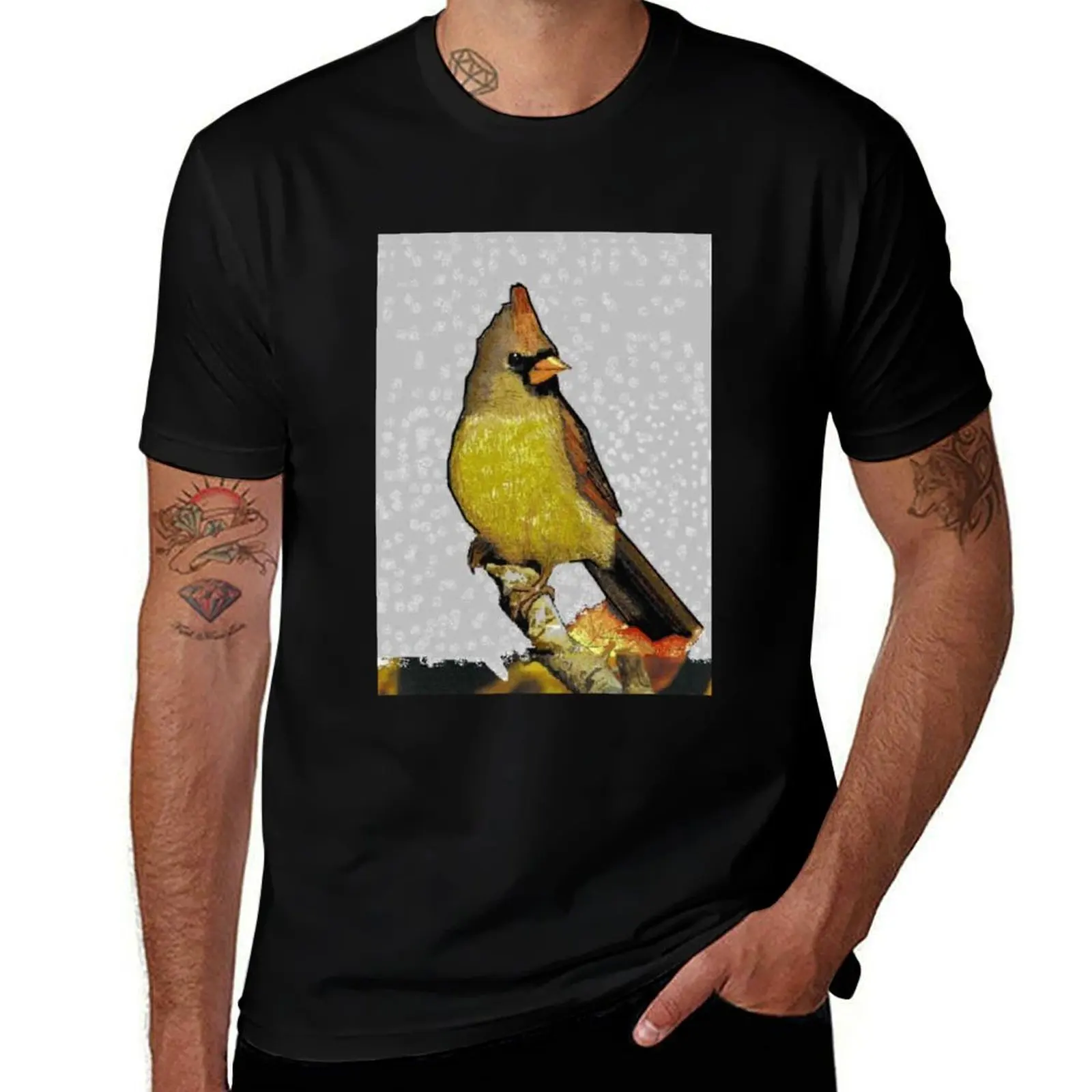 Female Cardinal T-Shirt Basic Plain Tee for Spring and Summer T-Shirt