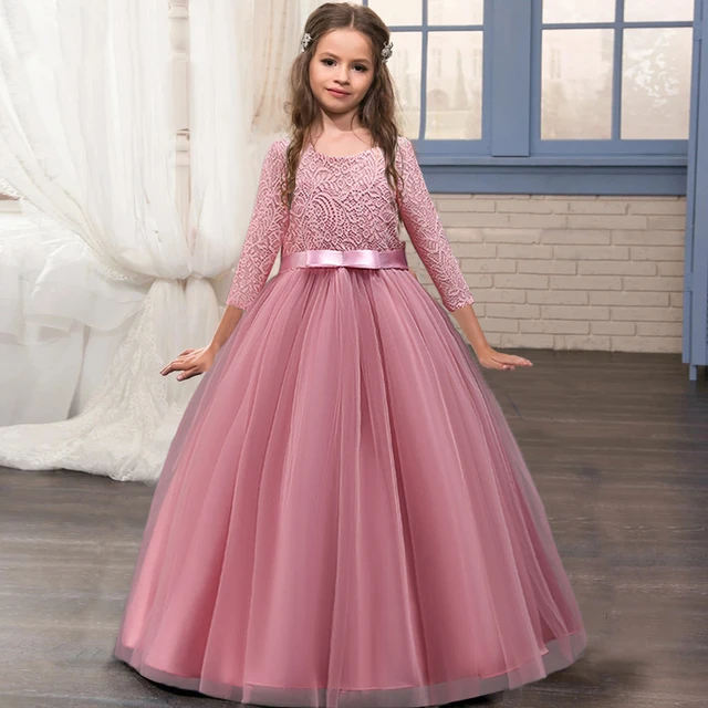 Vestidos de niña con manga larga sales