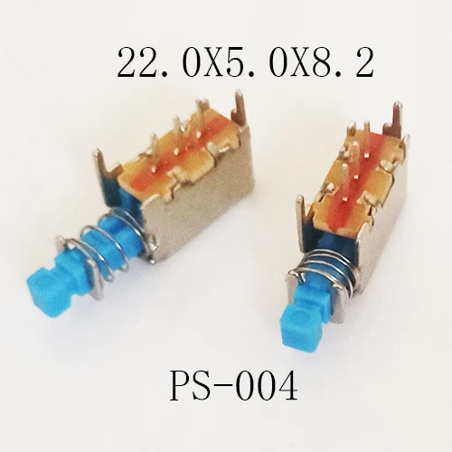 10pieces Spring Switch Latching Self-Locking Plastic Push Button Power Switch 6Pin DIP PS-001/002/003/004