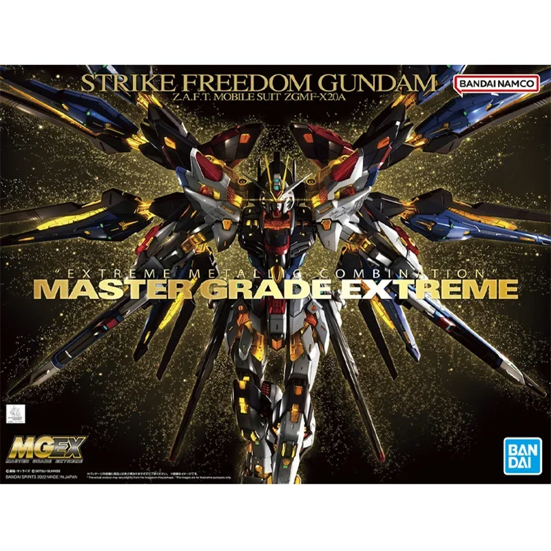 Spot Direct Delivery Bandai Original GUNDAM Anime Figure MGEX STRIKE FREEDOM GUNDAM Action Figure Assembly Model Toys for Kids