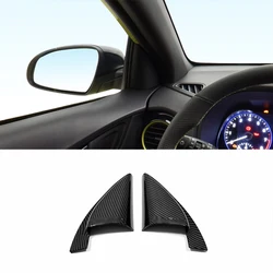 ABS Carbon For Hyundai Encino Kauai Kona 2017-2020 Accessories Car Inner Triangle  frame A pillar speaker panel Cover Trim 2pcs